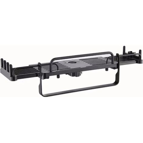 Support de douche télescopique, porte-serviettes, adapté à une barre de douche de 18 à 25 mm, noir (1/5)