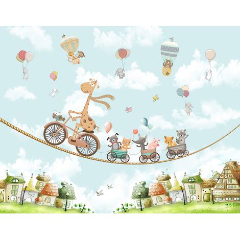 Papier peint panoramique Enfants - Animaux - 390 cm x 304 cm (1/2)