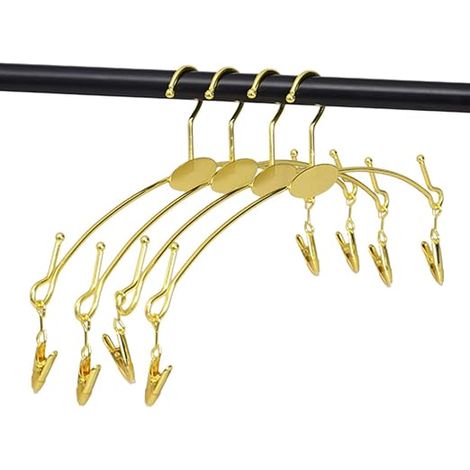 10 cintres à pinces métal   Pour sous vêtements