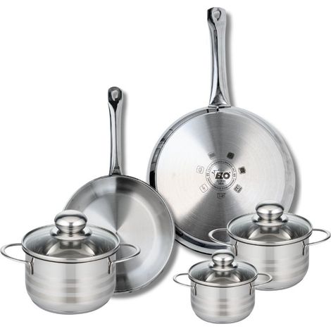 Ensemble de 2 Poêles de cuisson 24 et 28 cm et 3 faitouts 12, 14 et 16 cm Elo Profi Brillant (1/5)