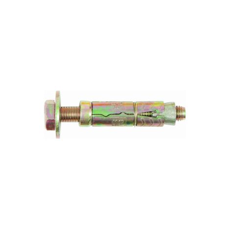 086053-ERARD Cheville fonte 4 segments + vis TH douille + vis M10 x 70, long 62 mm, perçage Ø 18 mm. Acier bichromaté