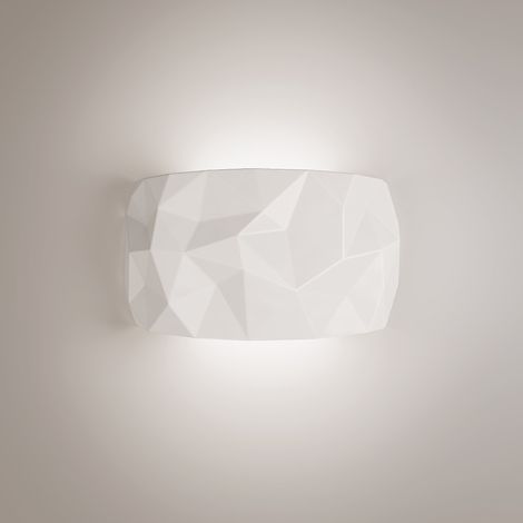 Angled Applique D'Intérieur En Céramique Artisanale Led Avec Gradation Triac Et Température De Couleur Réglable, Finition Blanc, 22.2W (1/2)
