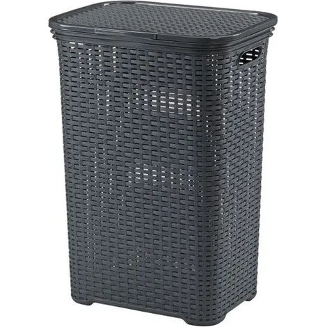 KELA - CORBEILLE LINGE BRASILIA ANTHRACITE 43,5X33,5X60 CMN