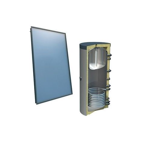 Set solaire OEG 4plus sur toit 500 L ballon combiné 3 capteurs