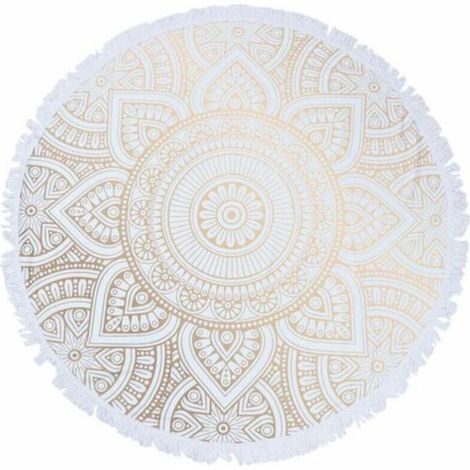 Serviette de plage ronde à séchage rapide, serviette de plage Mandala modèle abstrait, tapis de yoga, serviette de douche, serviette de bain