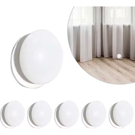 Poids magnétiques pour rideau de douche - 4 x 4 cm - Lot de 8 - Blanc