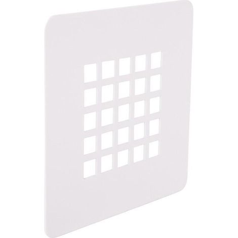 Rejilla de ducha acero inoxidable blanco mate 125x125 mm (1/5)