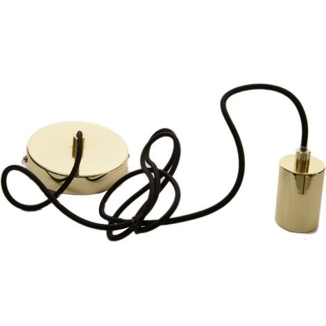 PORTA LAMPADA ORO FILO NERO IRON PENDANT LIGHT