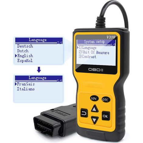 VURAHOME – Kfz-Diagnosegerät, Fehlercode-Lesegerät, Fehlercode-Scanner zum Testen von Motorsystemen an Benzinern (1/5)