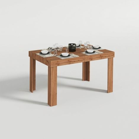 Table de salle à manger extensible design moderne 120/160/200x80 Chronos