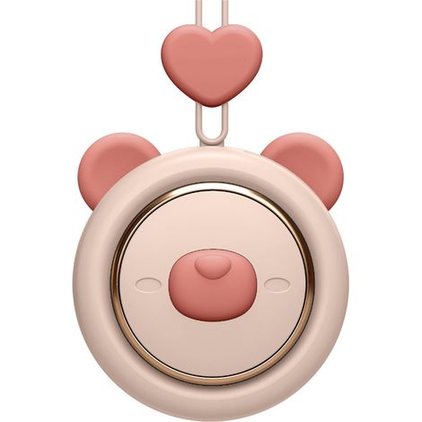Ventilateur de Poche Sans Lames, Mini Ventilateur Portable USB Rechargeable pour Bureau, Chambre, Étudiant - Rose (1/5)