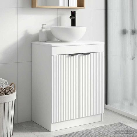 vidaXL Mobile da bagno con lavabo Bianco 54 x 35 x 83 cm