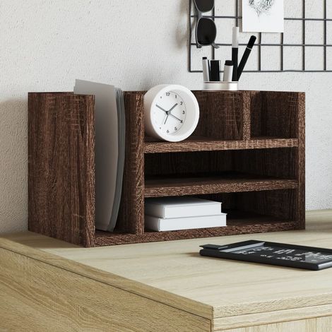 Organizador escritorio madera ingeniería marrón 44,5x24x25 cm