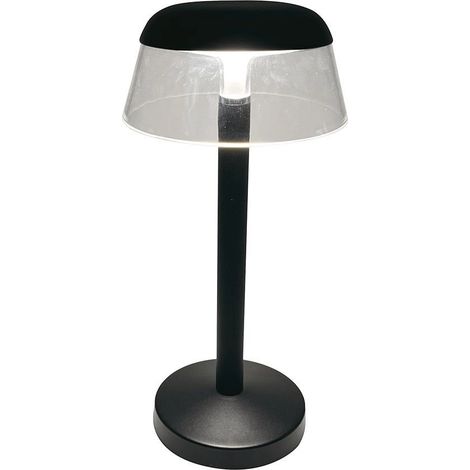 Lámpara de mesa LED recargable V-TAC de 3 W, regulable táctil, CCT 3 en 1, color negro (1/5)