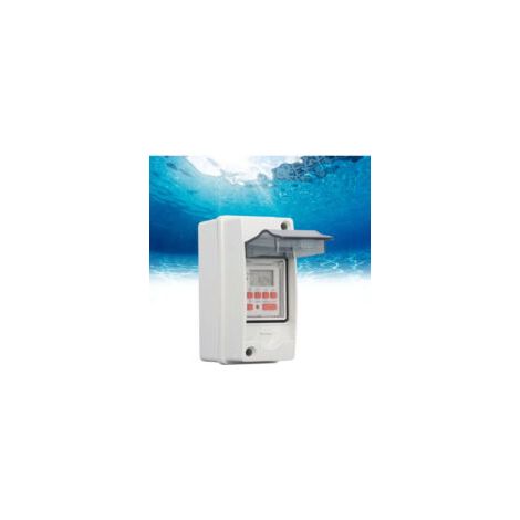 Temporizador Trimec de 7 días con 28 horas programables de encendido/apagado, pantalla LCD, carcasa impermeable, AC85-265V. - Crezuo (1/4)