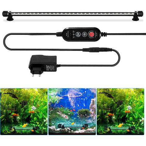 LED Aquarium Beleuchtung IP67 Wasserfest RGB Licht Aufsetzleuchte Dimmbar Fisch Tank Unterwasser Lampe 63cm (1/5)