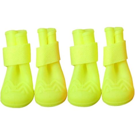 Bottes de pluie vertes pour grand chien, 2 paires de chaussons pour chien, chaussettes et chaussures (1/5)