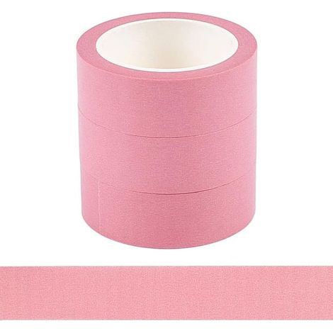 royaluxe - 3 Rouleau de Ruban de Masquage Rose 12mm25m Papier Coloré Peintres Adhésif Multi Usages Texturé Ruban D'Étiquetage Bricolage Artisanat (1/5)