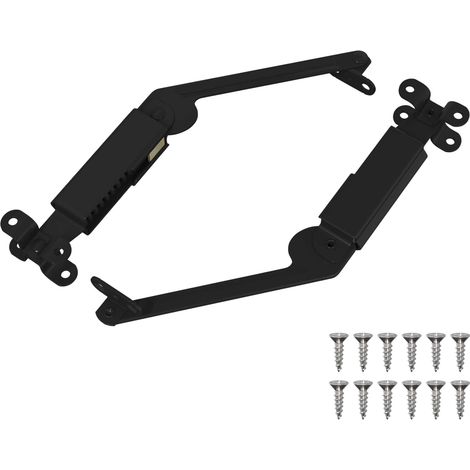 Bisagra de soporte para tapa 2 pcs Negro 192 x 32 x 50 mm Acero vidaXL