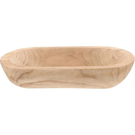 Bol en Bois Rustique Naturel 30 Cm en Paulownia Bol Décoratif Centre de Table Artisanal pour Décoration Intérieure Accessoire la Cuisine Bois Pièce Unique Décor Ferme (1/5)