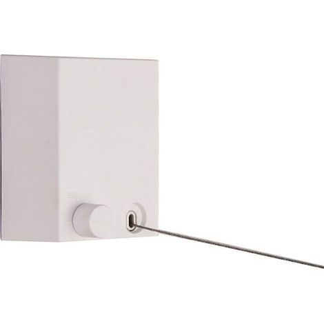 Corde à linge rétractable pour le rangement et la finition du linge, corde à linge rétractable portable non perforée, (blanc 4.2m) (1/5)