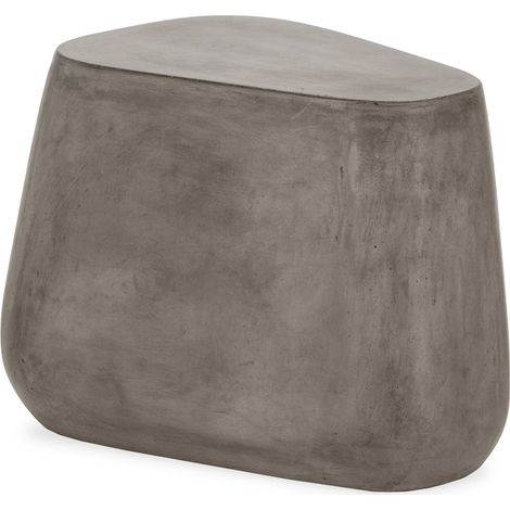 Table d'appoint en ciment gris anthracite effet pierre moderne - Gris anthracite foncé effet pierre (1/3)