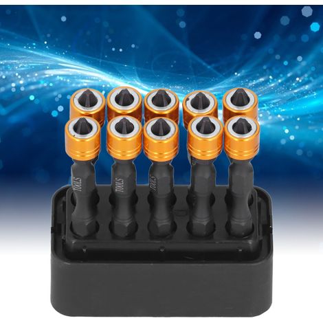 Lot de 10 embouts de tournevis magnétiques antidérapants de 6,35 mm (1/4 pouce) S2 PH2 Phillips à double extrémité (1/5)