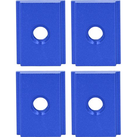 4 écrous à fente coulissante type T série 30 M8 en alliage d'aluminium pour le travail du bois, pièces de mouvement linéaire, bleu (1/5)