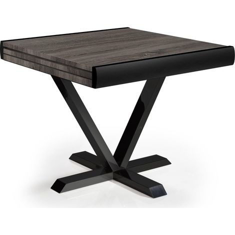 Table Extensible Design Industriel Bois Vintage – Plateau MDF (1/5)