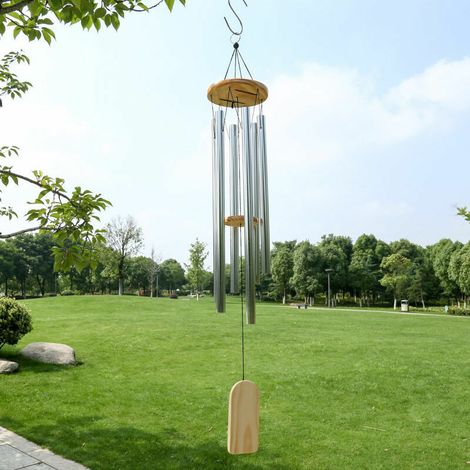 Carillon à Vent de Jardin, Carillons éoliens, Carillons de Vent pour extérieur, Bells Carillon éolien Cloches, phe ,Tube en Aluminium en Bois Massif Carillons éoliens pour Patio Maison décoration (1/5)