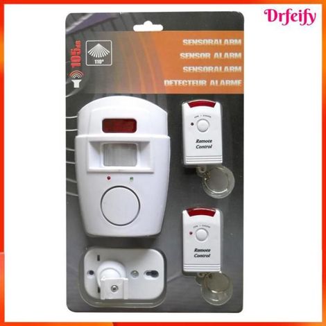 Détecteur infrarouge - - Alarme PIR - Portée 5 m - Angle 105° - Télécommande incluse (1/5)