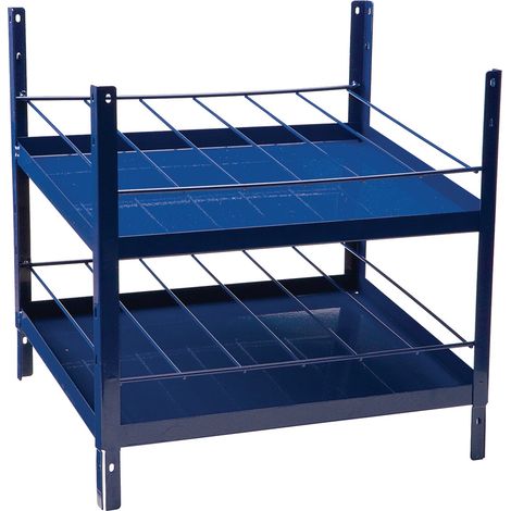 Élément d’étagère LOGS 180 H520xl540xP390mm bleu RAL 5022 2x6 rangées Approprié pour aérosols