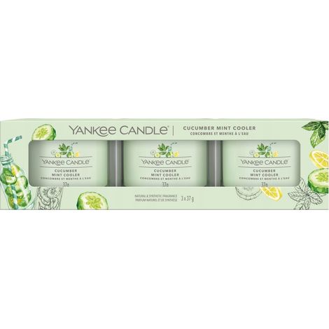 Yankee Candle Mini-Kerzenset Gurke-Minze, 3 x 37 g (1/3)