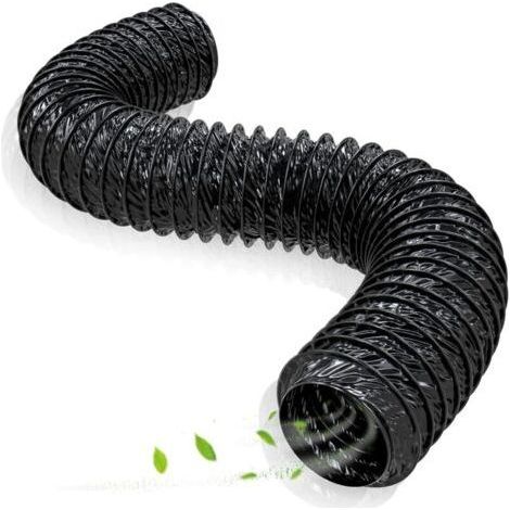 FENOPLASTICAPVC Tuyau d'évacuation d'air, Tuyau de Ventilation Flexible Ø 150mm/ 152mm Max. Longueur 4m Tuyau d'aspiration Noir pour Climatisation Sèche-linge Hotte aspirante (1/5)