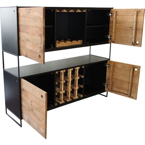 PINUS BLACK - credenza in legno massiccio (1/5)