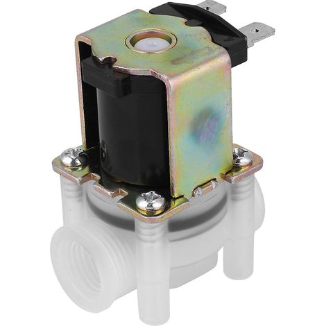 Électrovanne normalement fermée G1/4 pouce en plastique NC, vanne d'entrée d'eau AC 220V (1/5)