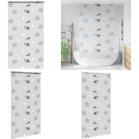 vidaXL Store enrouleur de douche avec cassette largeur du tissu 126 cm (1/5)