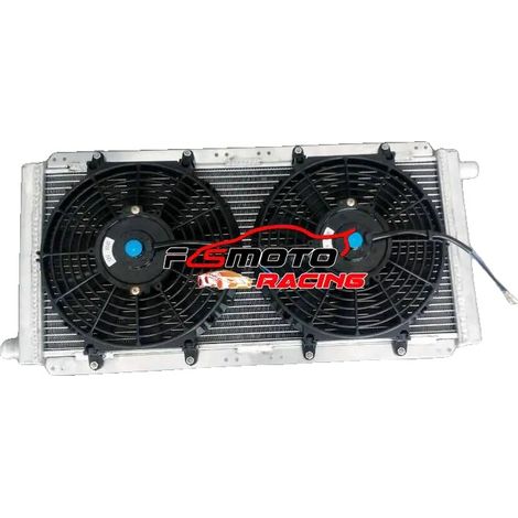 Radiador de competición, tamaño del núcleo 600 mm × 270 mm × 56 mm, tamaño total 745 mm × 335 mm × 70 mm, salida izquierda 33 mm, salida derecha 33 mm, compatible con Lotus Elise y Exige series 1 y 2 (1/5)