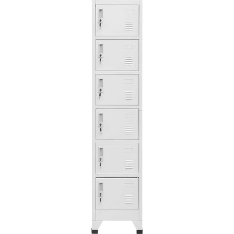 Maison Exclusive - Taquilla de acero gris claro 38x40x180 cm (1/5)