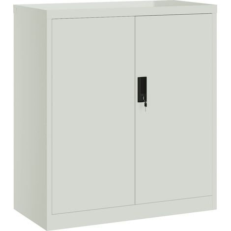 Cajoneras muebles de oficina puertas con cerradura 79 x 40 x 90 cm acero gris DEC024538