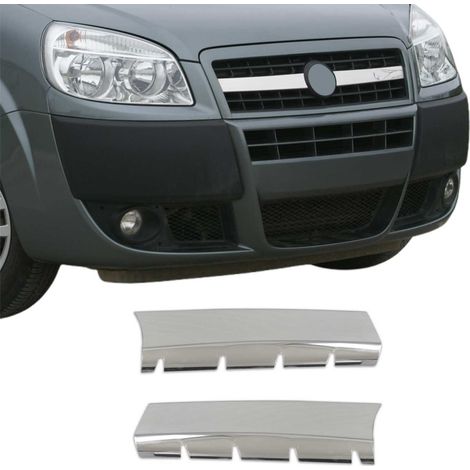Moulure de Grille de Calandre Compatible avec Fiat Doblo FL 2006-2010, Garniture Baguette de Calandre en Acier Inoxydable Argent (1/5)