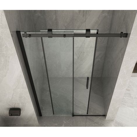 Box Doccia 120 cm 8 mm Nicchia 1 Anta Scorrevole in Cristallo - Misura Box Nicchia 120 (1/4)