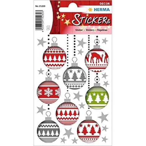 Aufkleber, Deko, Weihnachtsbaumkugeln (1/2)