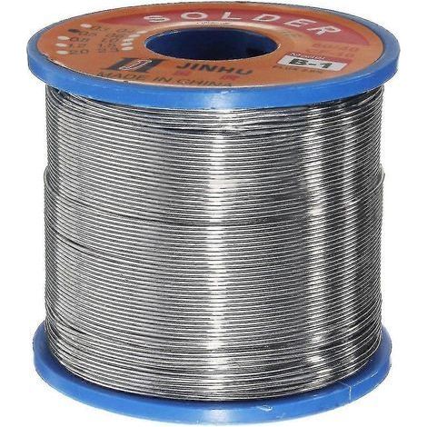 Rouleau de 400 g de fil à souder étain-plomb 60/40 avec flux et âme de colophane. 0.8 mm (1/4)