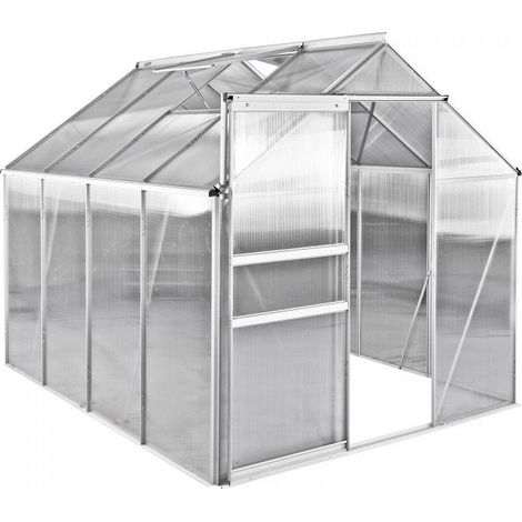 Serre de jardin Basic 6 - 4,55 m² - 253 x 192 x 194 cm