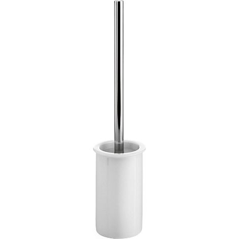 Lineabeta - Porte-balai en porcelaine blanc/manche chromé (1/2)