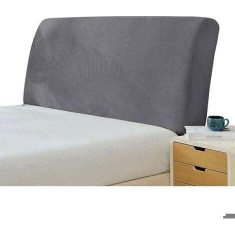 Housse De Tete De Lit - Tissu Velours Stretch - Pour Lit Rembourre - 120 A 140 Cm - 1 Piece (1/4)