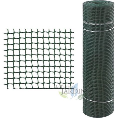 Rete in Plastica Verde 1 x 25 m (11x11 mm), Griglia di Protezione Multiuso per Balconi, Terrazze, Cancelli e Recinzioni