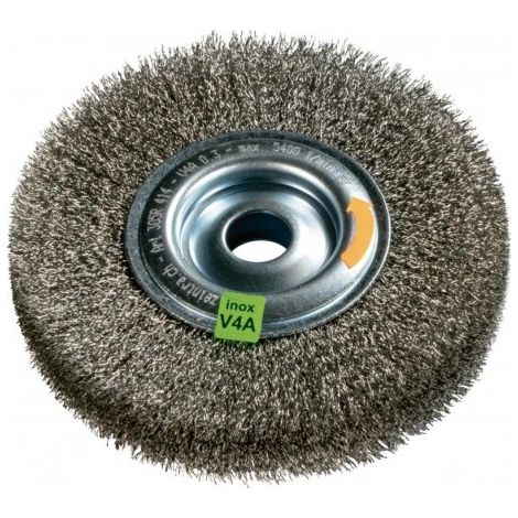 Brosse ronde V4A ondulé 200x30x03mm ZEINTRA (1/3)