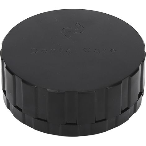 Écrin rond pour traitement de facettes dentaires, boîte de rangement réutilisable noire avec coussinet de rechange. (1/5)